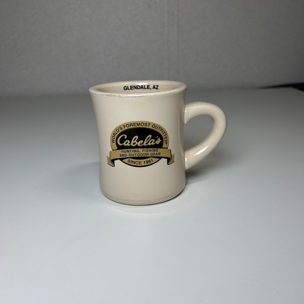 Cabela's Hunting Fishing Heavy Collectable Diner coffee Glendale AZ Retro Mug